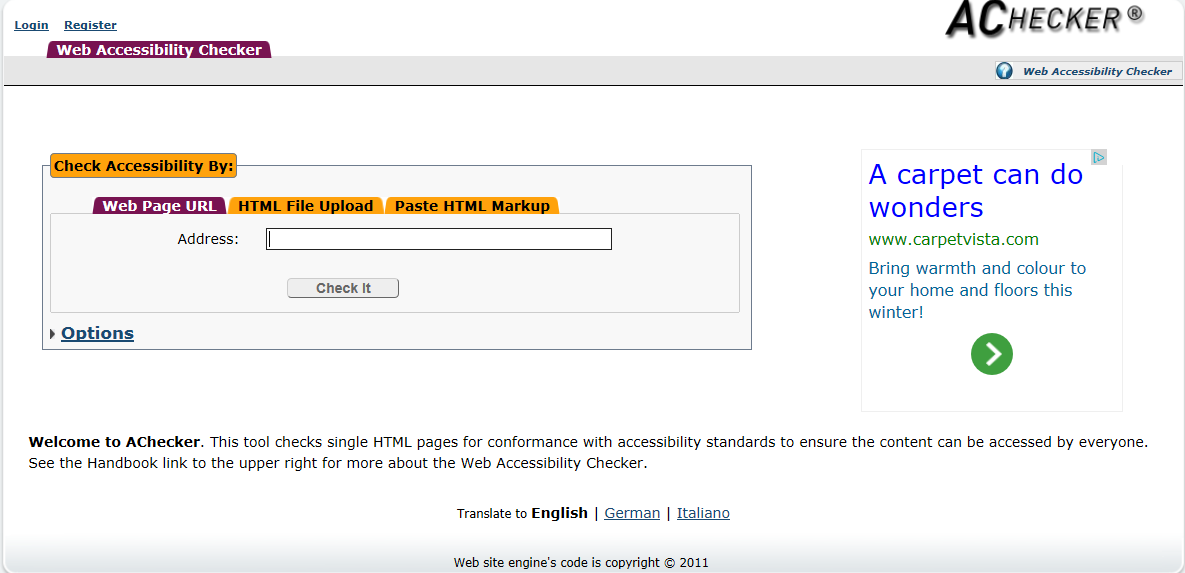 sito web link controllo accessibilità